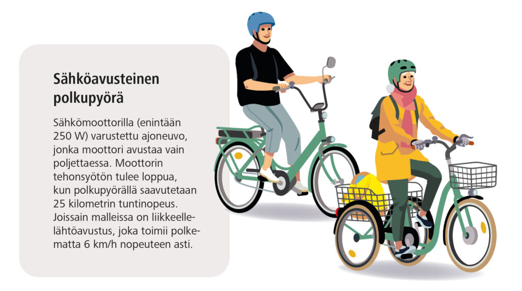 kuvassa kaksi sähköpolkupyörää