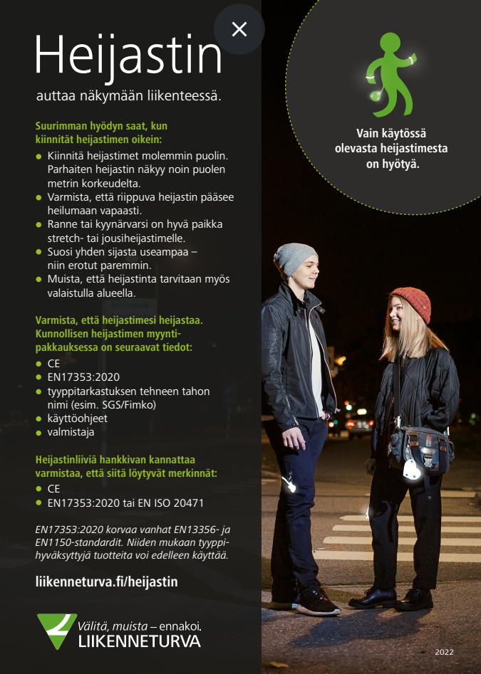 Heijastin opaskortti Tilaustuote Liikenneturva