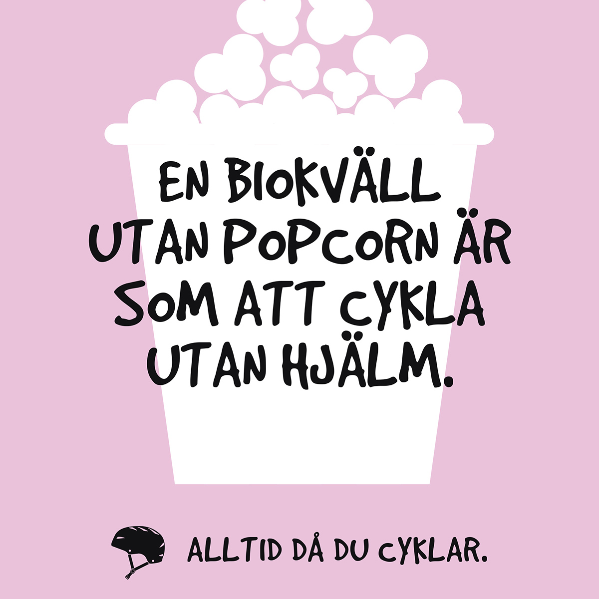 Håll huvudet -affisch (biokväll)