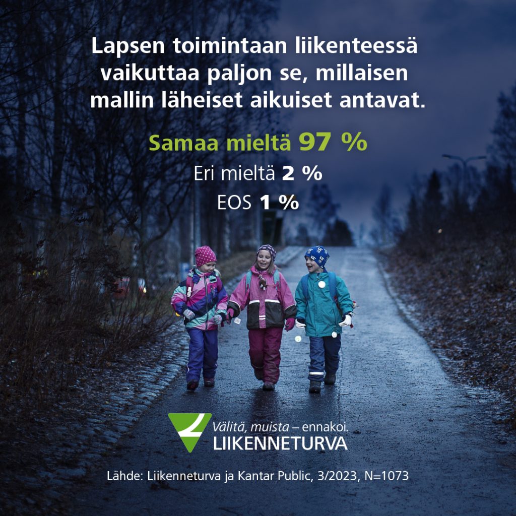 Lapsen toimintaan vaikuttaa paljon se millaisen mallin läheiset aikuiset antavat.