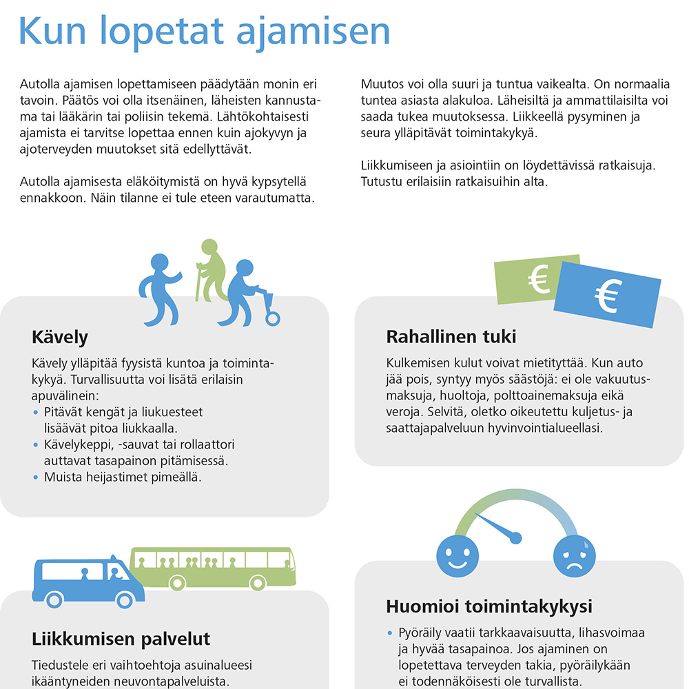 Kun lopetat ajamisen -esite