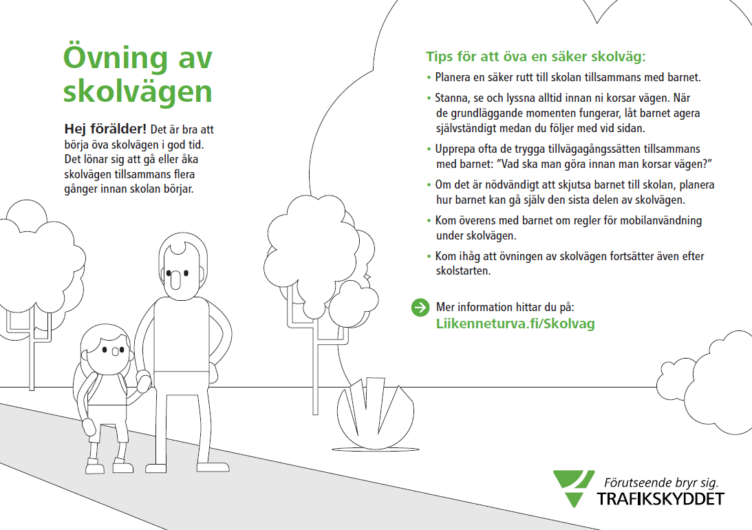 Övning av skolvägen bild.