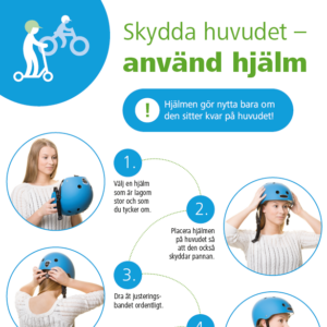 Cykelhjälmsaffisch för ungdomar